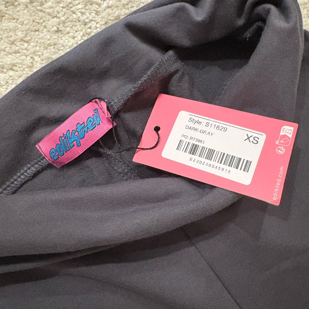 New Edikted Charcoal Gray Flare Leggings XS